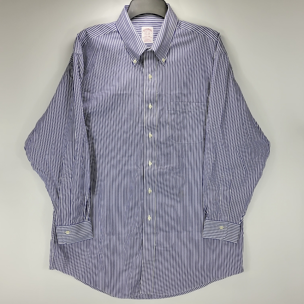 Brooks Brothers Madison Long Sleeve Button Dress Shirt Mens 16.5 - 32 Large L